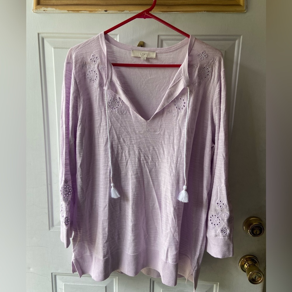 Loft Lightweight Eyelet Top